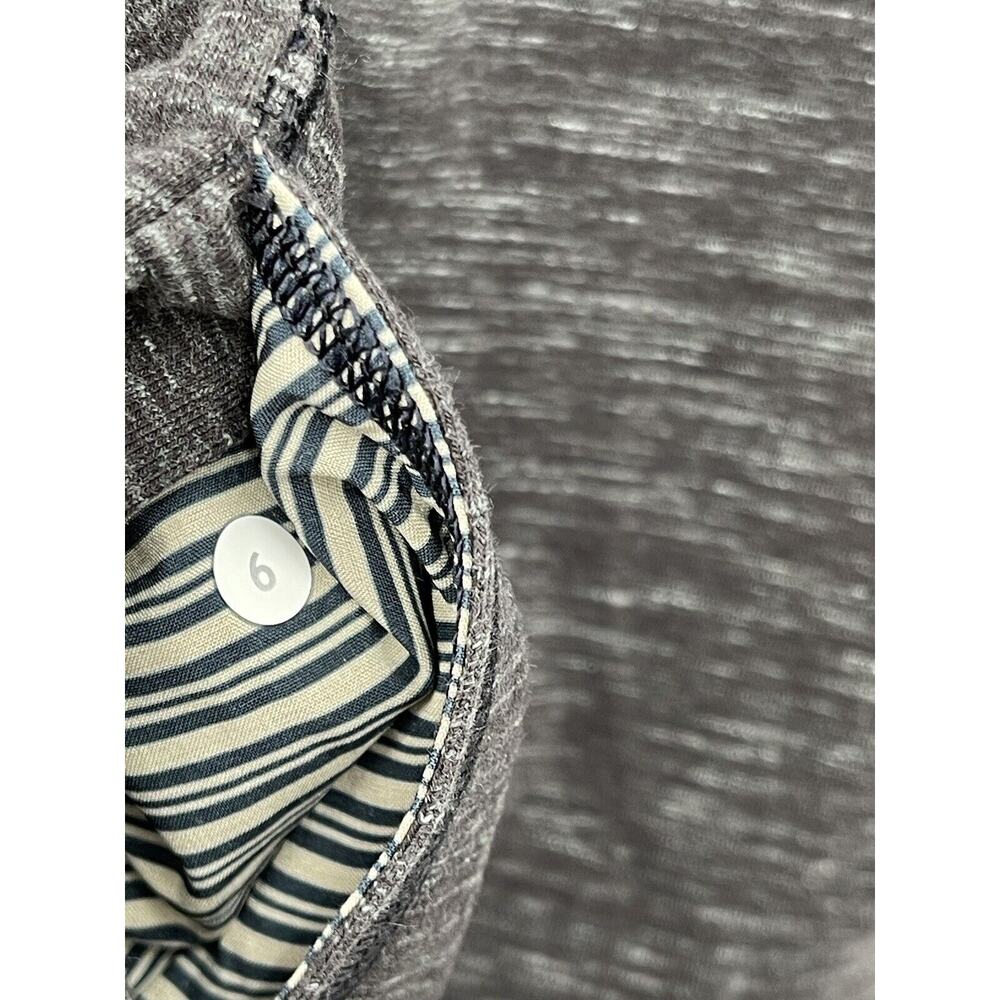Lululemon Exhalation Sweatshirt Pullover Heathered Marked Black Size 6 - Picture 7 of 7